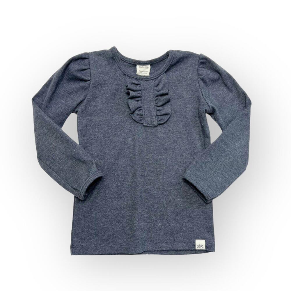 Lulu + Roo ( little road co) NWT Classic Navy Petal Long Sleeve Top. 12-18 Mos